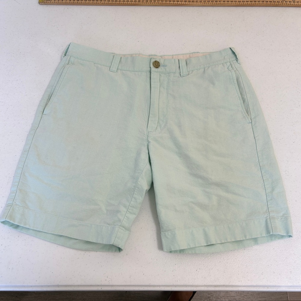 J. Crew Mens Mint Green Chino Shorts Size 32 Cotton Classic Summer Casual 7722